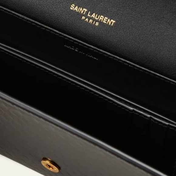 New! Authentic Saint Laurent YSL Uptown Croc-Effect Patent-Leather Bag - Picture 13 of 17